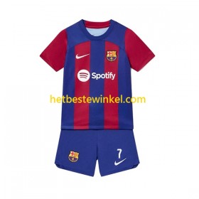 FC Barcelona Ousmane Dembele 7 Voetbalshirts Kind Thuis 2023-24